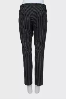 Men's striped slim fit trousers