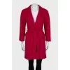 Pink wool coat