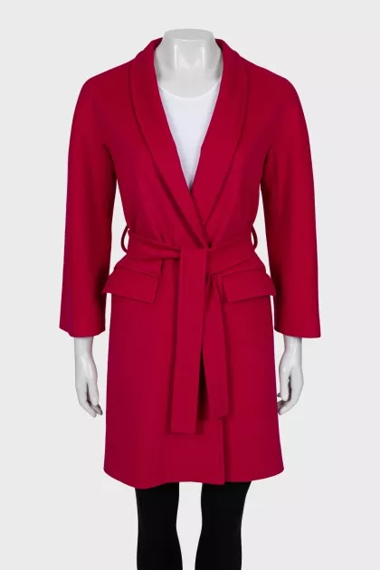 Pink wool coat