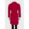 Pink wool coat