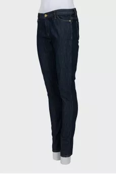 Dark blue mid rise jeans