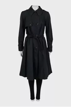 Loose-fitting double-breasted trench coat
