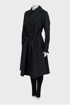 Loose-fitting double-breasted trench coat