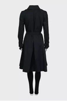Loose-fitting double-breasted trench coat