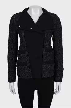 Fitted jacket with a high neck