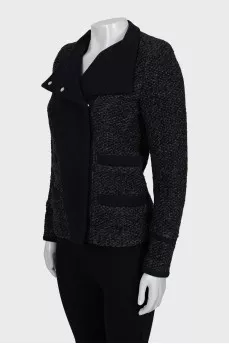 Fitted jacket with a high neck