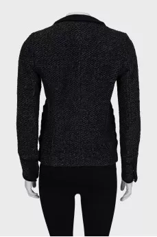 Fitted jacket with a high neck