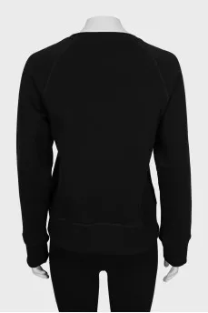 Sweatshirt with text print and tag