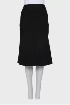 Black silk skirt
