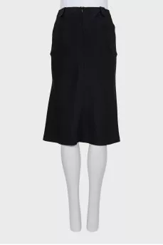 Black silk skirt