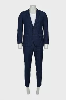 Men's Checkered Suit