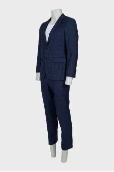 Men's Checkered Suit