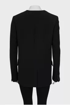 Fitted collarless jacket