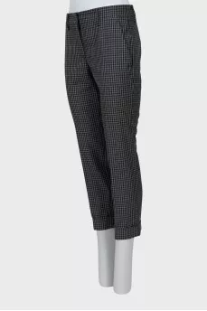 Cropped Checked Trousers