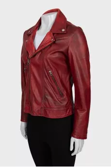 Red leather jacket