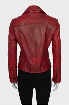 Red leather jacket