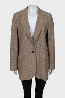 Loose plaid jacket