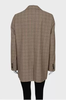 Loose plaid jacket