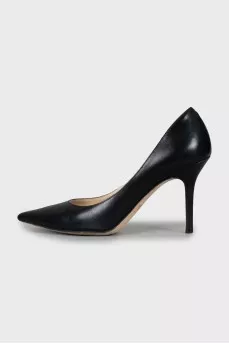 Leather stiletto pumps