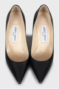 Leather stiletto pumps