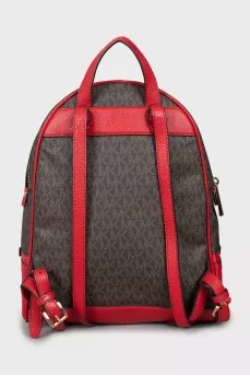 Backpack with branded print