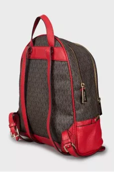 Backpack with branded print