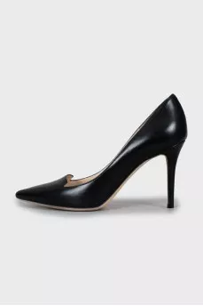 Leather high heels