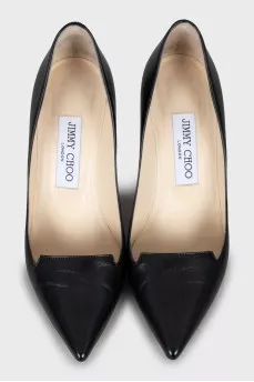 Leather high heels