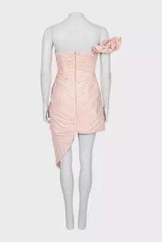 Pink Draped Mini Dress