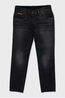 Джинсы straight fit на средней посадке