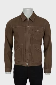 Men's denim jacket brown