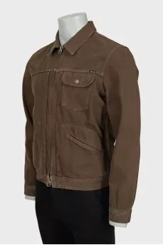 Men's denim jacket brown