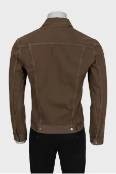Men's denim jacket brown