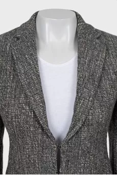 Gray jacket with patch pockets