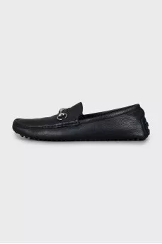 Men's loafers with silver buckle