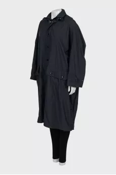 Oversized coat with print on the back