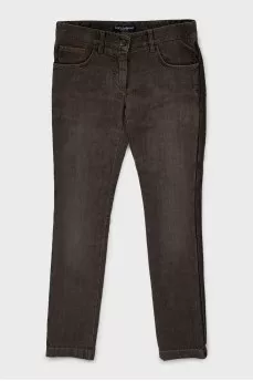 Skinny jeans in brown