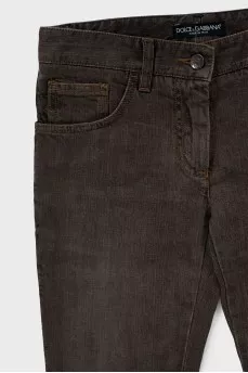 Skinny jeans in brown