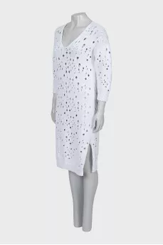Knitted dress with slits