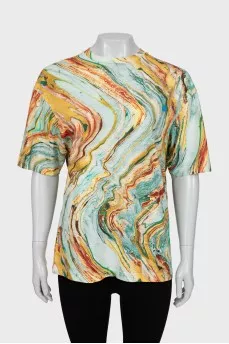 Oversized T-shirt with abstract print