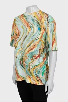 Oversized T-shirt with abstract print