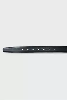 Leather belt with gold fittings