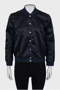 Blue bomber jacket with buttons