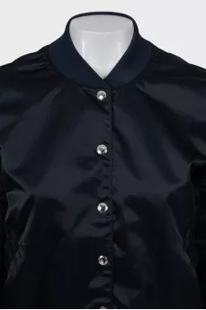 Blue bomber jacket with buttons
