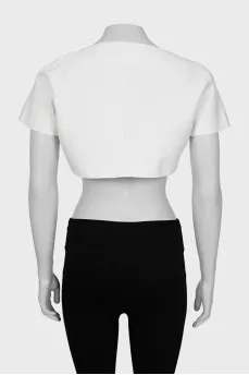 White short sleeve top