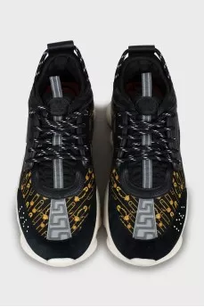 Men's sneakers with a massive sole and print