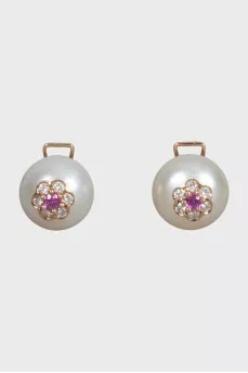 Berry rose gold earrings