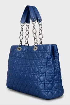 Синяя сумка Soft Lady Dior Cannage