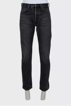 High waisted straight fit jeans