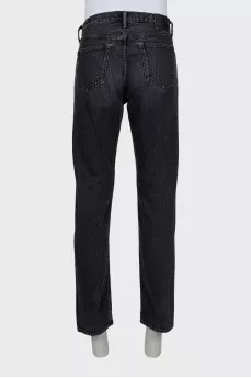 High waisted straight fit jeans